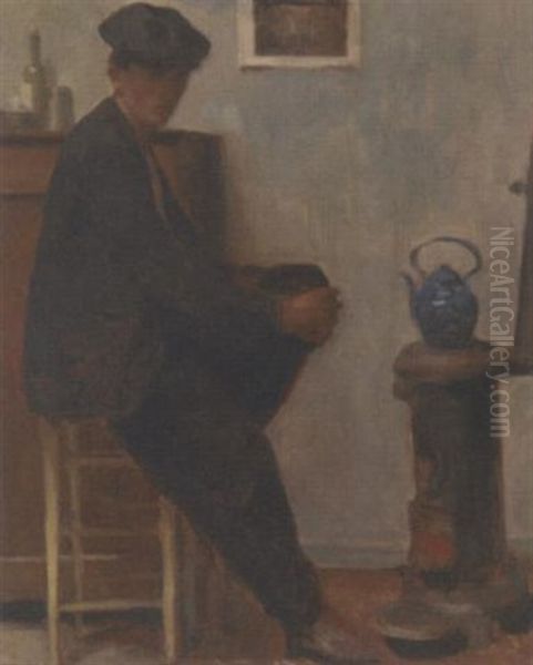 Portrait Of A Seated Man (leon-pierre Felix?) Oil Painting by Leon-Pierre Felix