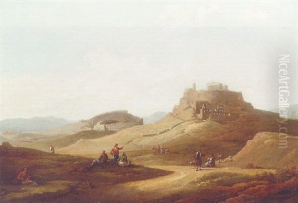 The Acropolis, Athens Oil Painting by Charles (Sir) Fellows