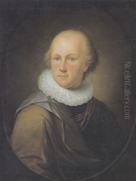 Bildnis Des Phillipp Carl Freiherrn Von Wambold Oil Painting by Casper Carl Felsel