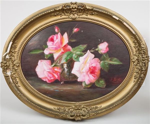 Roses Oil Painting by Frederick M. Fenetti