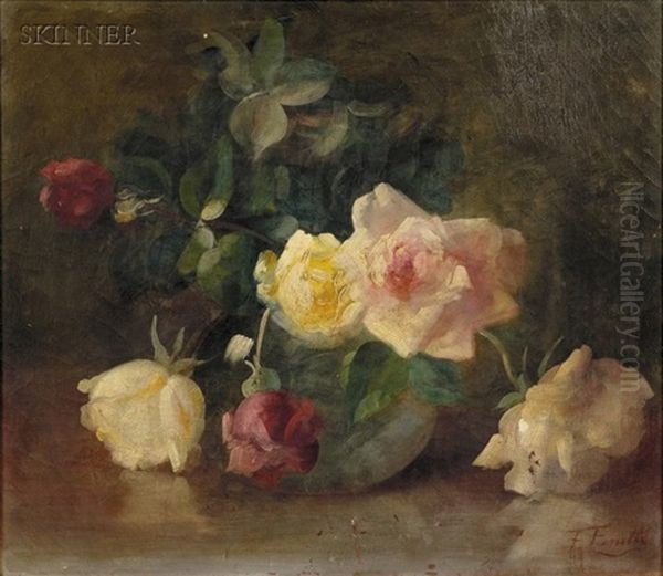 Roses Oil Painting by Frederick M. Fenetti