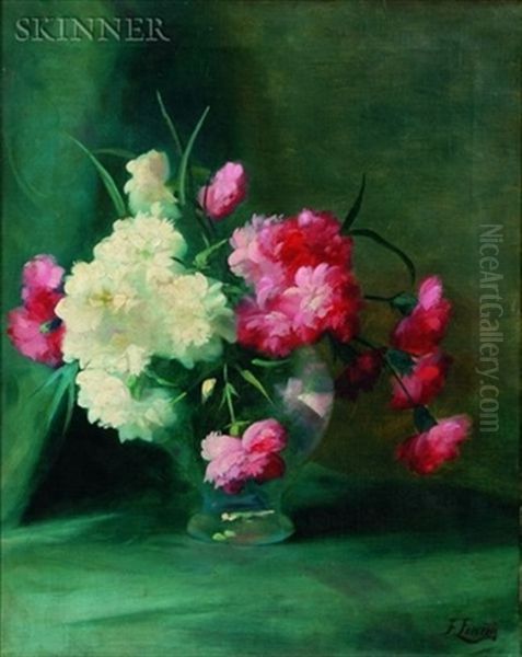 Carnations Oil Painting by Frederick M. Fenetti