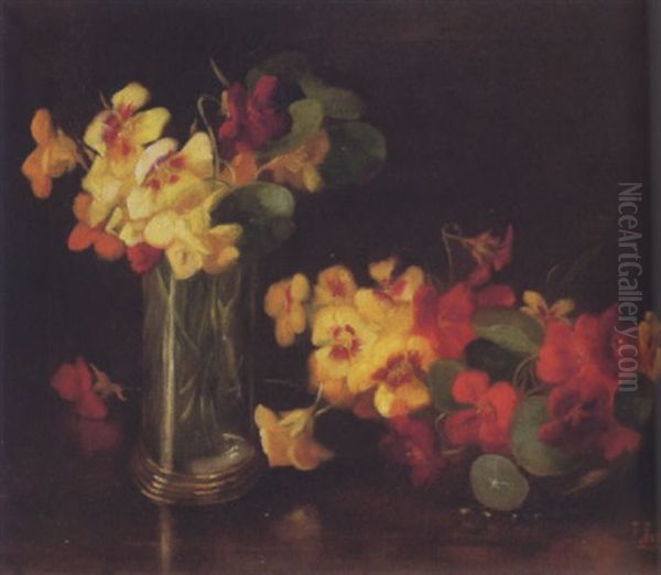 Nasturtiums Oil Painting by Frederick M. Fenety