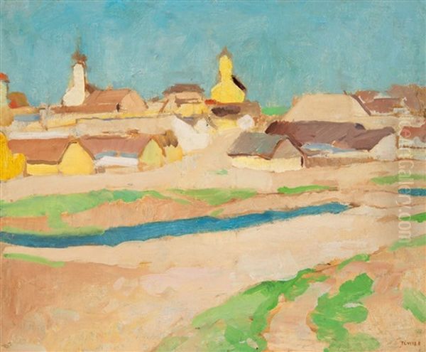 View Of Szentendre by Adolf Fenyes