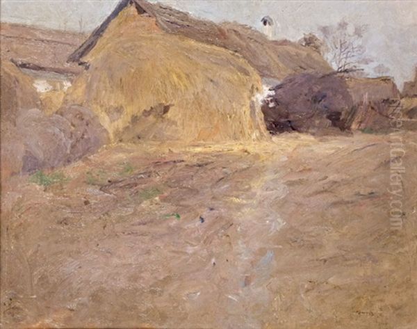 Szeruskert Oil Painting by Adolf Fenyes