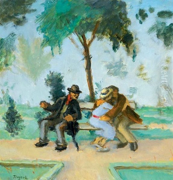 In The Park Oil Painting by Adolf Fenyes