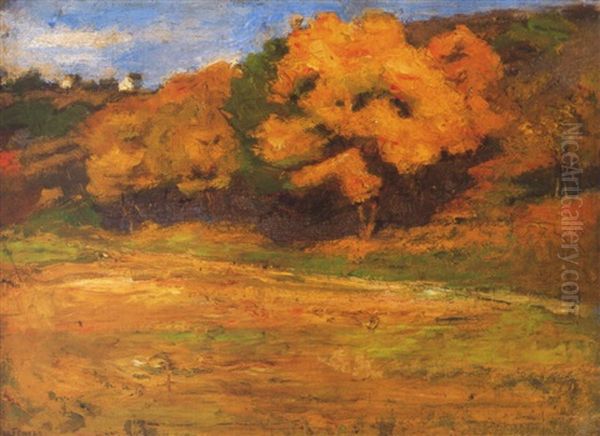 Verofenyes Oszi Delutan (sunny Autumn Afternoon) Oil Painting by Adolf Fenyes