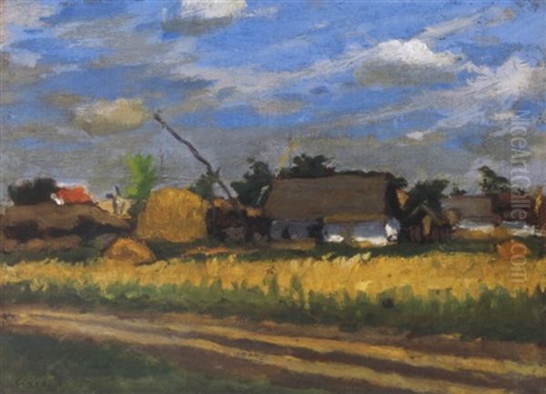 Mezo (field) Oil Painting by Adolf Fenyes