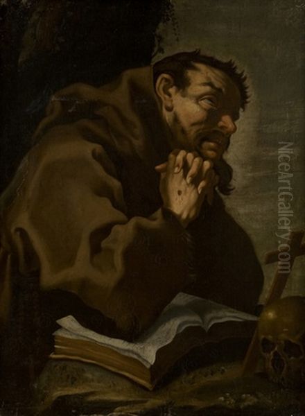 San Francesco (saint Francis) Oil Painting by Ferrau Fenzoni