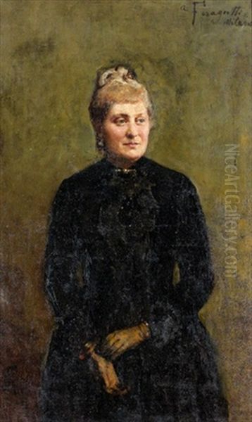 Ritratto Di Signora Coi Guanti by Adolfo Feragutti Visconti