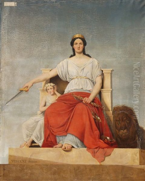 Allegorie De La Justice Oil Painting by Vincent Feraud