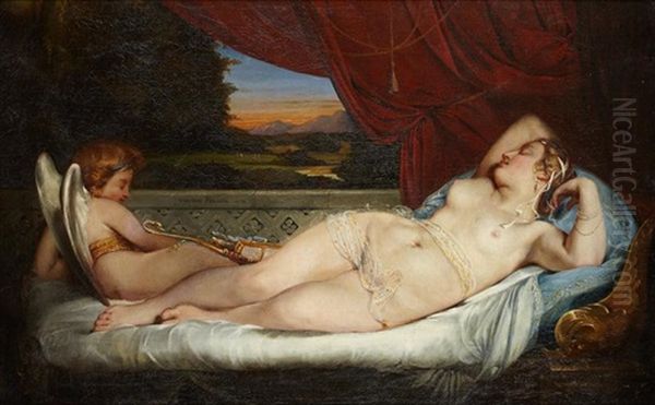 Venus Et L'amour Oil Painting by Vincent Feraud