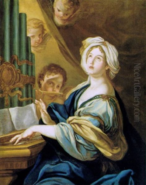 Sant Cecilia Oil Painting by Francesco (Imperiali) Ferdinandi