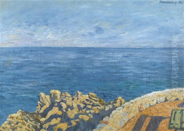 Sea Oil Painting by Karoly Ferenczy