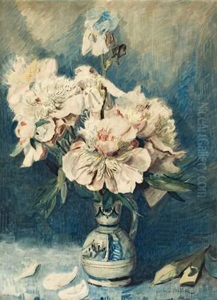 Bouquet Dans Un Vase. Oil Painting by Zacharie Astruc