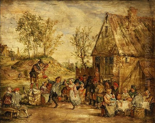 Village Kermesse Oil Painting by Franz de Paula Ferg