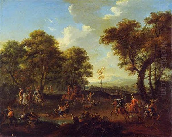 Scene De Chasse Oil Painting by Franz de Paula Ferg