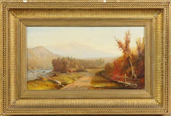 New England Mountain Scene Oil Painting by Henry A. Ferguson