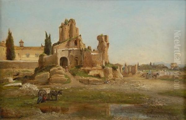 Ruins, Rome Oil Painting by Henry A. Ferguson