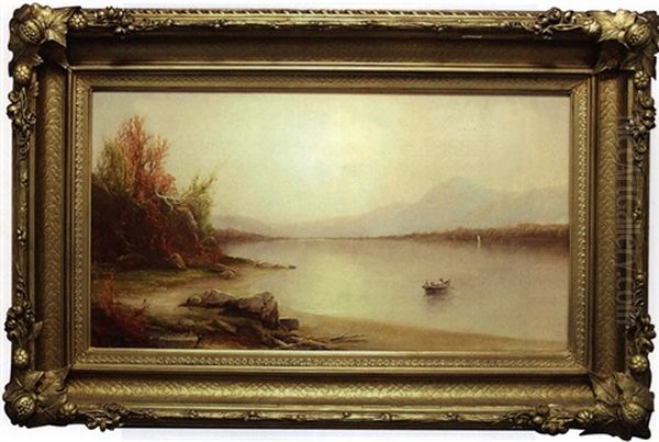 Sunset On Lake George Oil Painting by Henry A. Ferguson