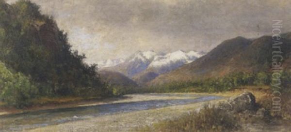 In The Andes Of Chile, South America Oil Painting by Henry A. Ferguson