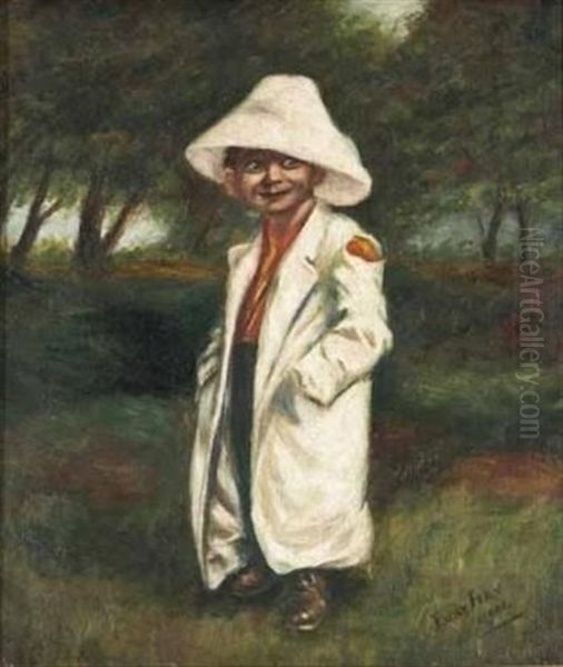 Young Boy In An Oversized Coat by Emily Isabelle Fern