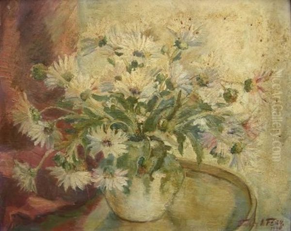 Still Life With Daisies Oil Painting by Emily Isabelle Fern