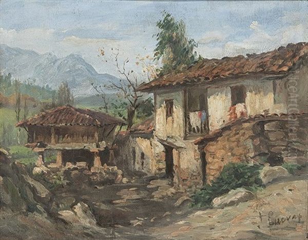 Paisaje Oil Painting by Telesforo Fernandez Cuevas