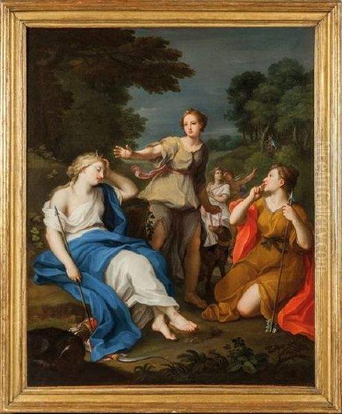 Diana Addormentata Oil Painting by Francesco Fernandi