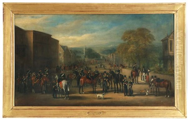 4'th Light Dragoons Oil Painting by John Ferneley Jr.