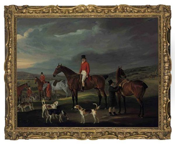 The Honorable George Petre With The Quorn At Rolleston Oil Painting by John Ferneley Jr.