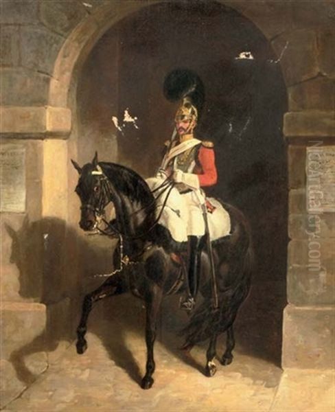 The Queen's Bays - 2nd Dragoon Guards Oil Painting by John Ferneley Jr.