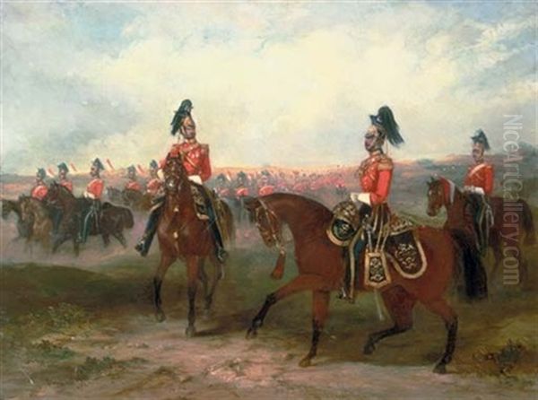 16th The Queens Lancers Oil Painting by John Ferneley Jr.