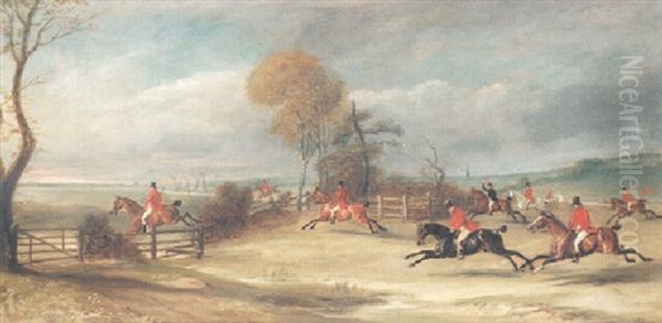 The Belvoir Hunt Oil Painting by John Ferneley Jr.