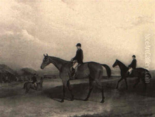 A Jockey On A Chestnut Hunter Oil Painting by John Ferneley Jr.