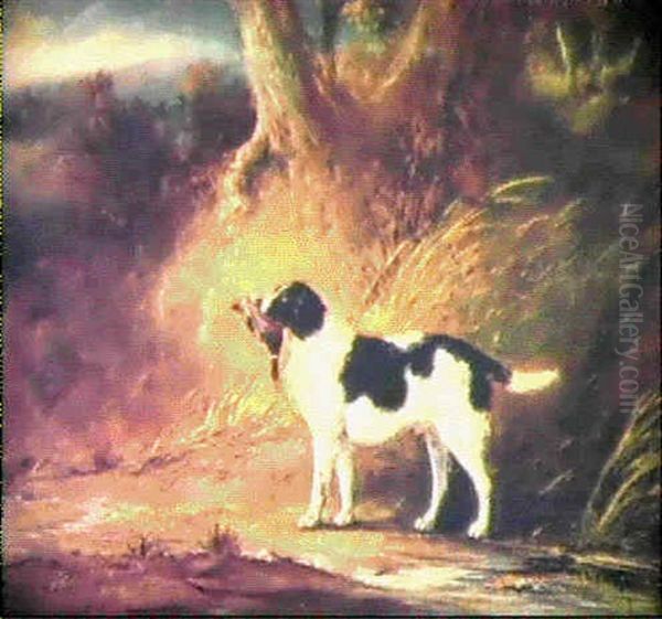 Retriever With A Duck Oil Painting by John Ferneley Jr.