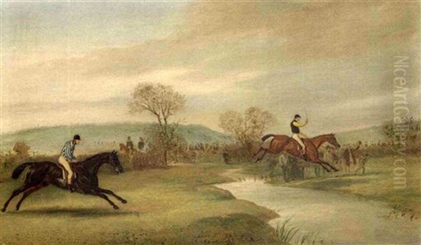 Cheltenham Annual Grand Steeplechase Oil Painting by Claude Lorraine Ferneley