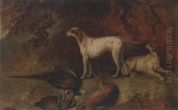 Dogs With Dead Game Oil Painting by Claude Lorraine Ferneley