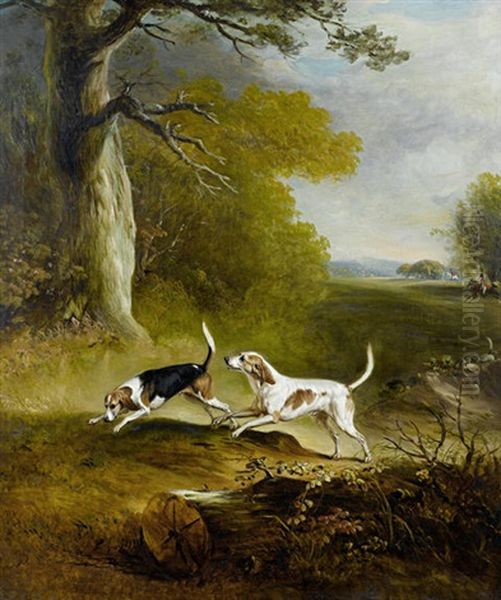 Hounds On The Scent Oil Painting by John E. Ferneley