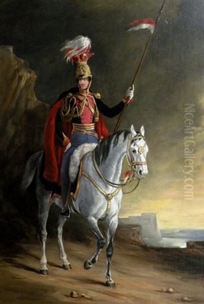 Portrait Of Captain Henry Ferguson, The 9th Lancers Oil Painting by John E. Ferneley