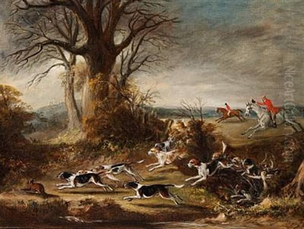 A Meet Of The Quorn (+ The Belvoir Hounds; 2 Works) Oil Painting by John E. Ferneley