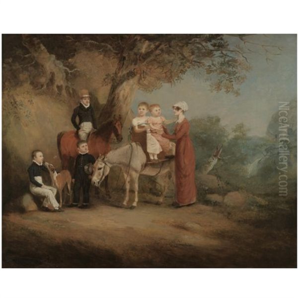 The Marriott Family Oil Painting by John E. Ferneley