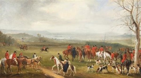 The Quorn Hunt Oil Painting by John E. Ferneley