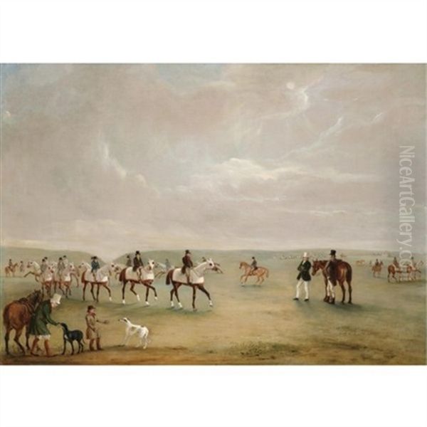 Training At Newmarket Oil Painting by John E. Ferneley