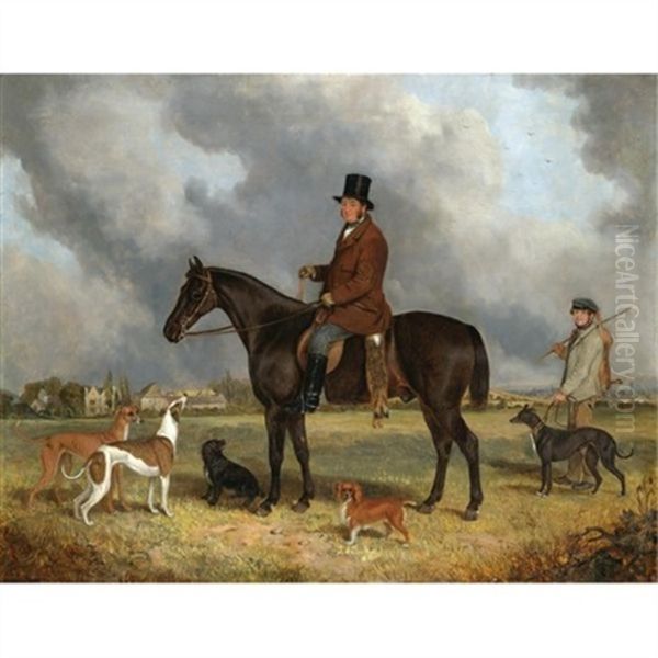 Portrait Of Mr Henry Allen Of Great Washbourne Manor, Gloucestershire Oil Painting by John E. Ferneley