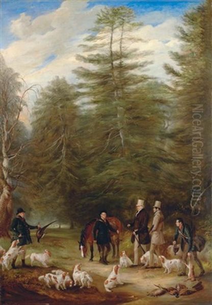 Silver Firs At Osberton Oil Painting by John E. Ferneley