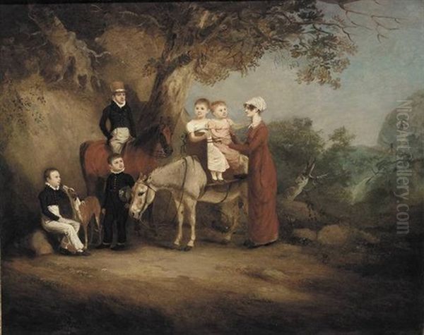 The Marriott Family Oil Painting by John E. Ferneley