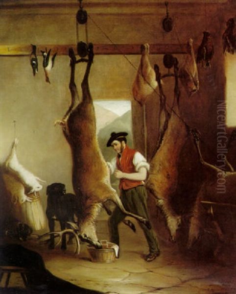 The Game Larder At Mar Lodge Oil Painting by John E. Ferneley