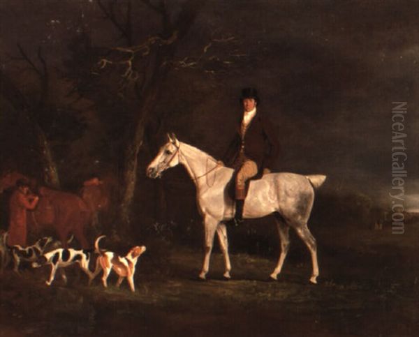 A Gentleman On His Grey Hunter Oil Painting by John E. Ferneley