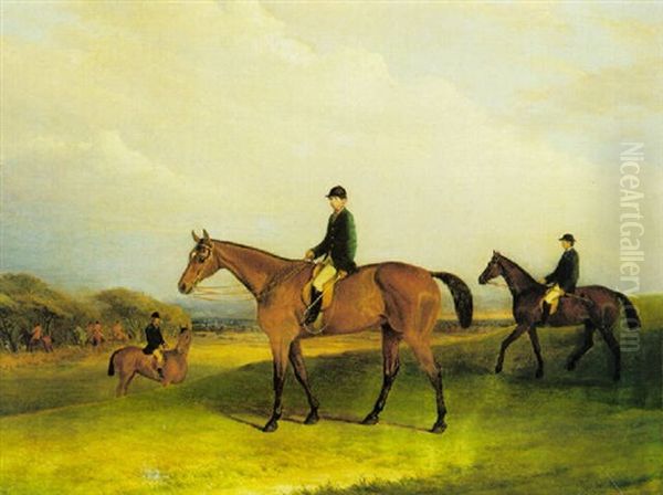 A Jockey On A Chestnut Hunter Oil Painting by John E. Ferneley